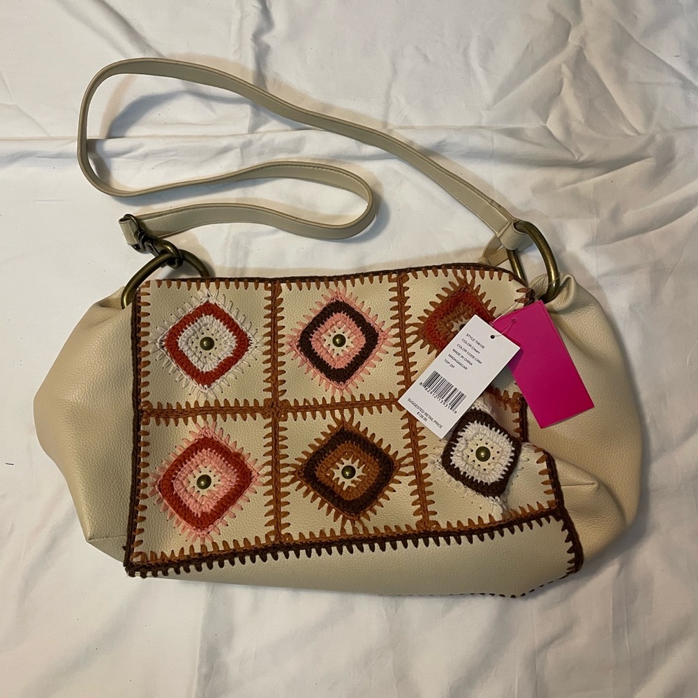 NWT BCBGIRLS boho hobo hippie embroidered purse messenger bag. Vintage Y2K